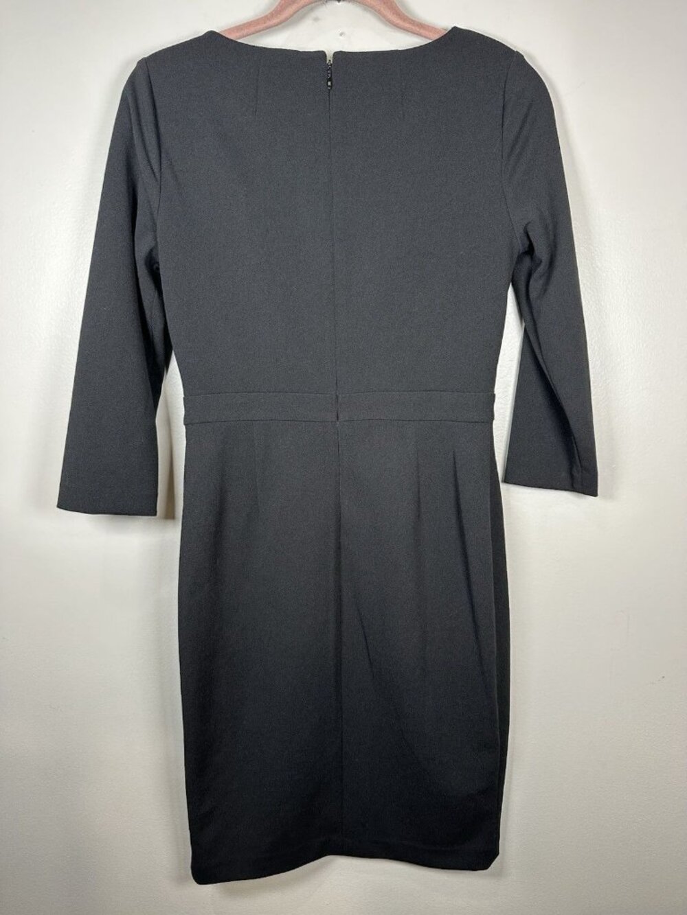 Calvin Klein Bow Neck Sleeveless Sheath Dress Size 4 Black Career Work - Picture 6 of 6